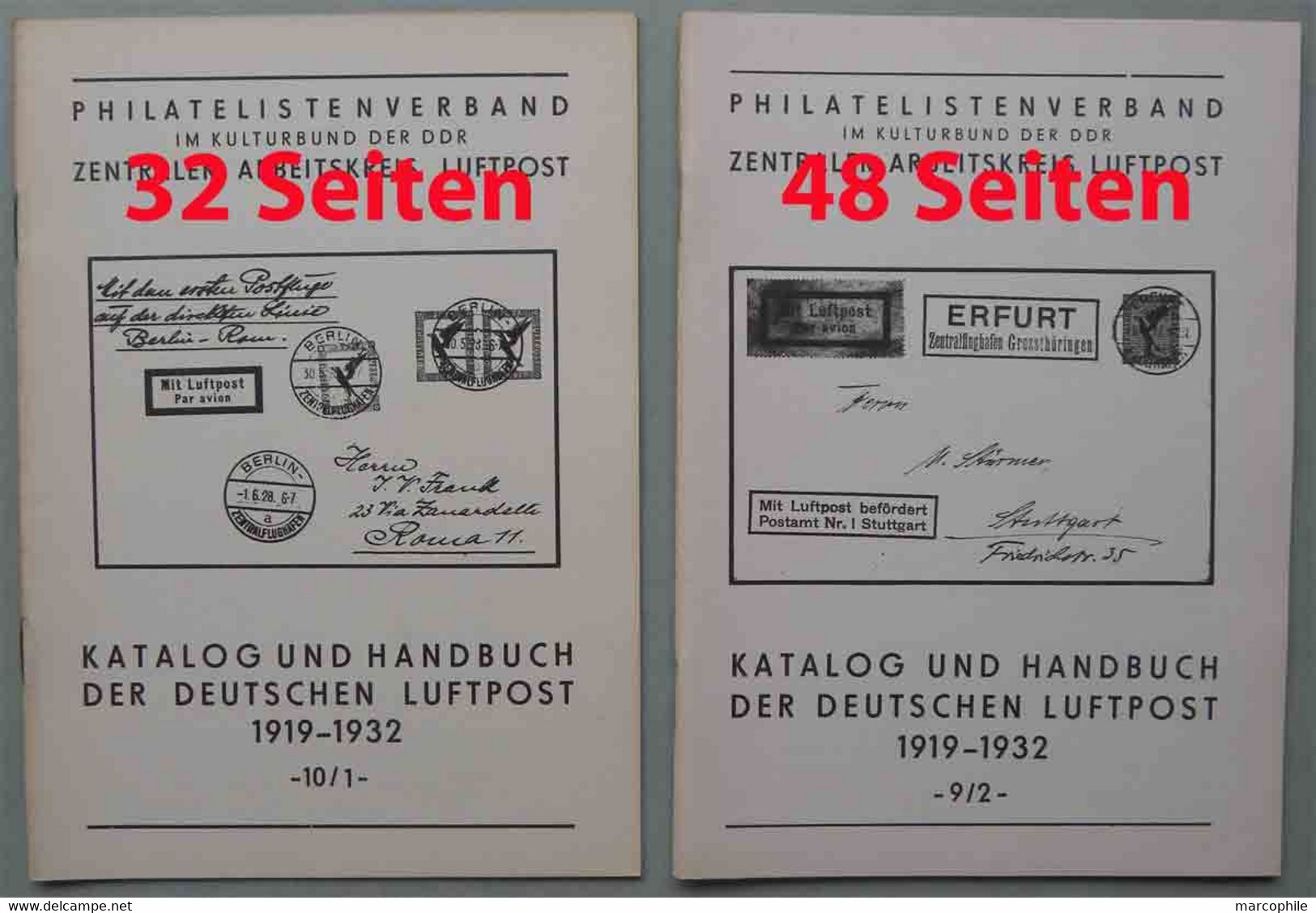 DEUTSCHE LUFTPOST 1919/1932 / HANDBUCH UND KATALOG / 18 BÄNDER / 11 BILDER (ref 1550)