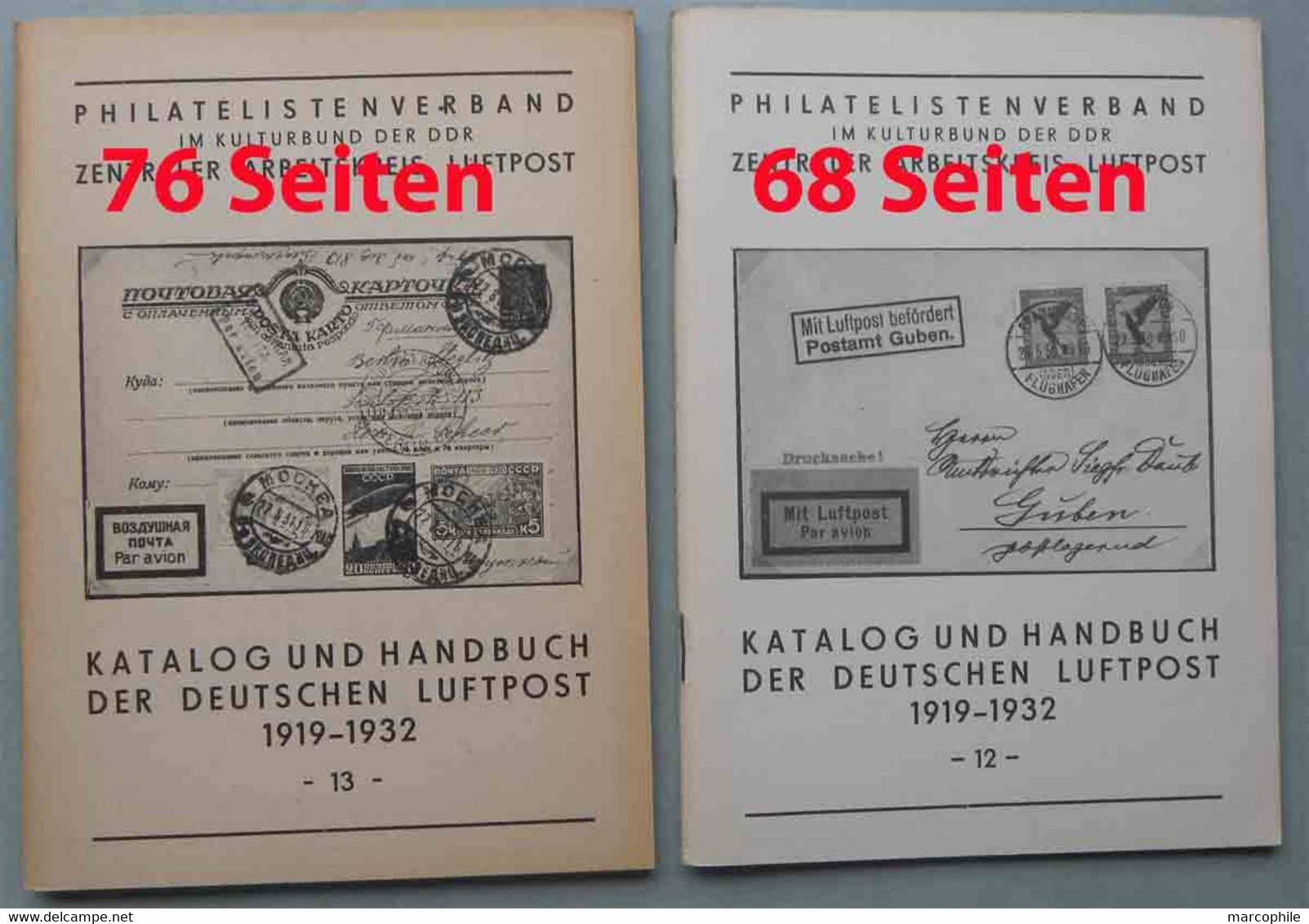 DEUTSCHE LUFTPOST 1919/1932 / HANDBUCH UND KATALOG / 18 BÄNDER / 11 BILDER (ref 1550)