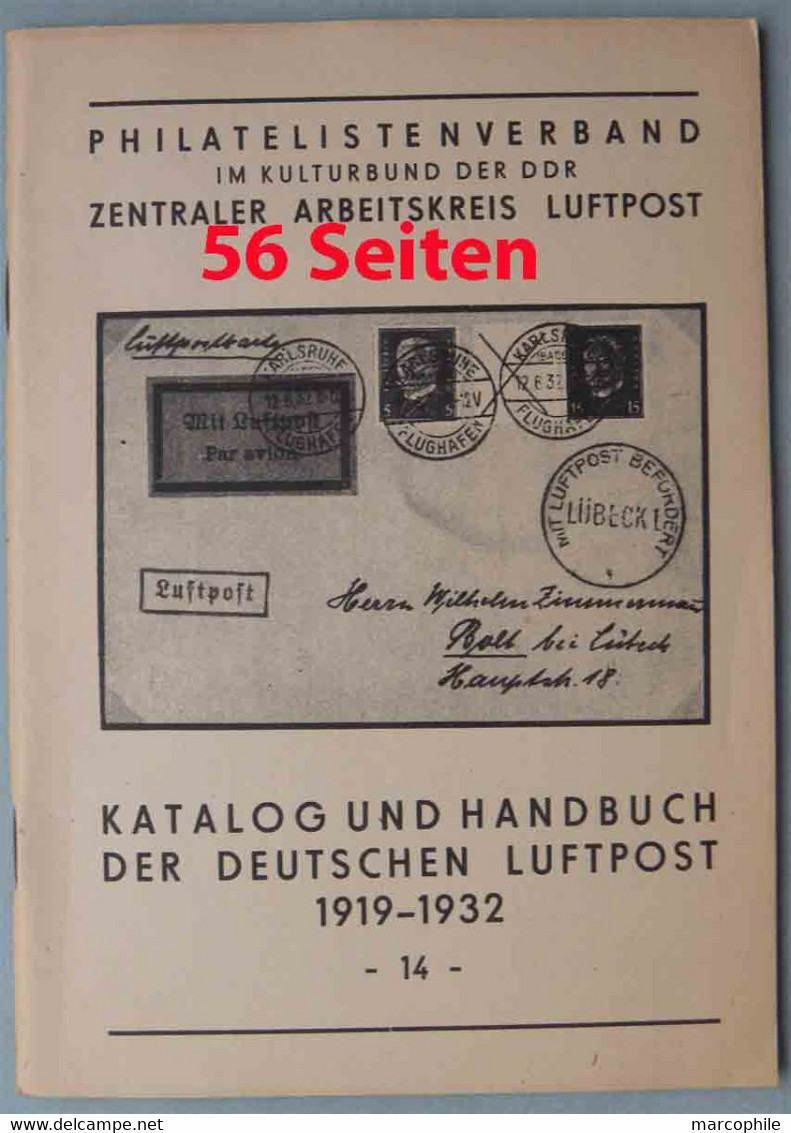 DEUTSCHE LUFTPOST 1919/1932 / HANDBUCH UND KATALOG / 18 BÄNDER / 11 BILDER (ref 1550)