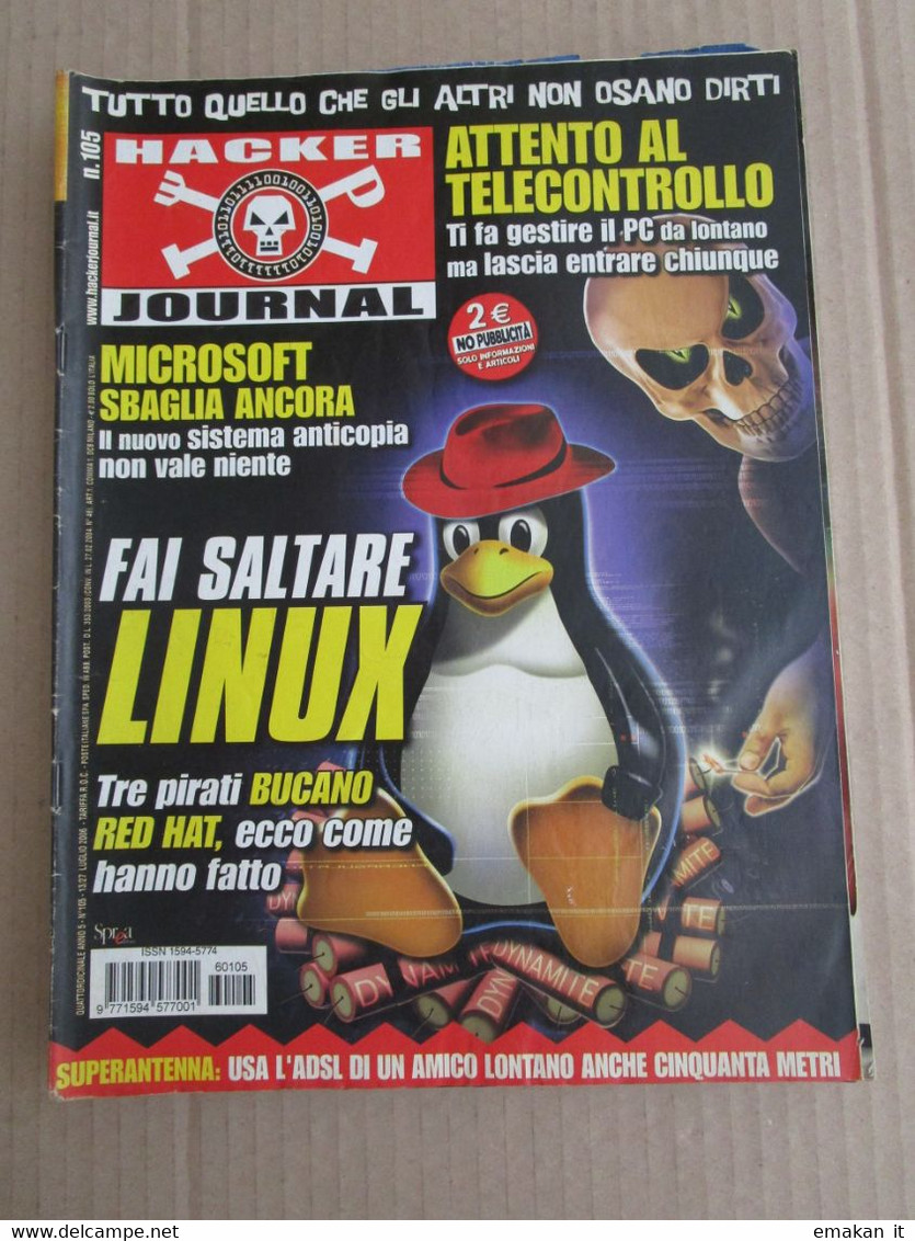 # HACKER JOURNAL N 105 MOLTI ALTRI NUMERI DISPONIBILI - Mode