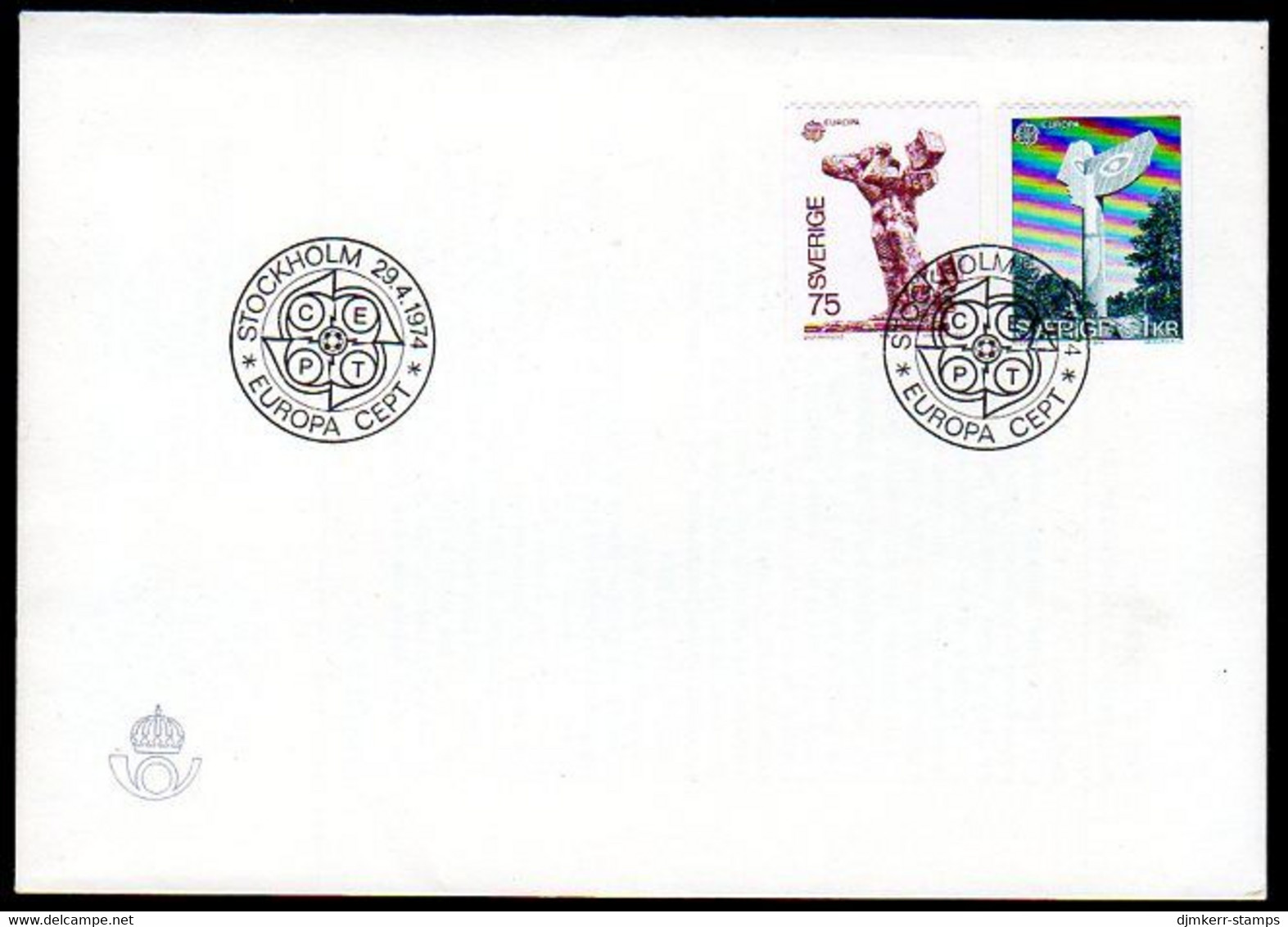 SWEDEN 1974 Europa: Sculpture FDC.  Michel 852-53 - FDC