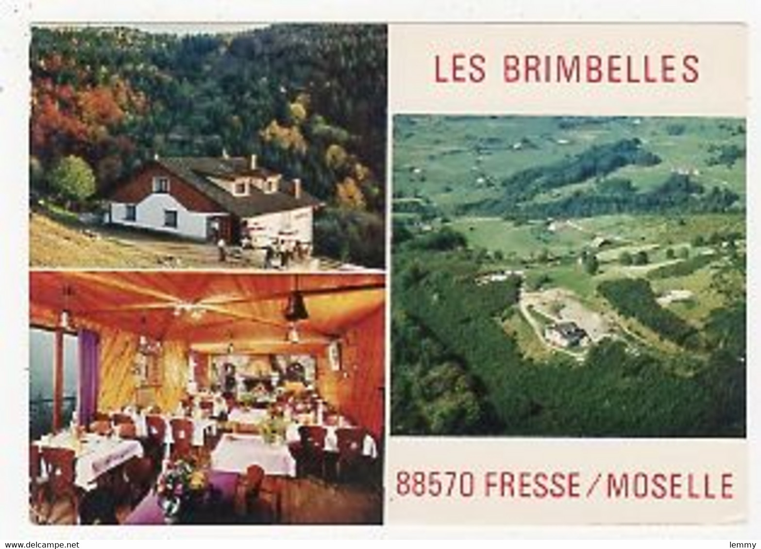88 - FRESSE-SUR-MOSELLE -  LES BRIMBELLES, HÔTEL RESTAURANT - TARIF AU VERSO - Fresse Sur Moselle