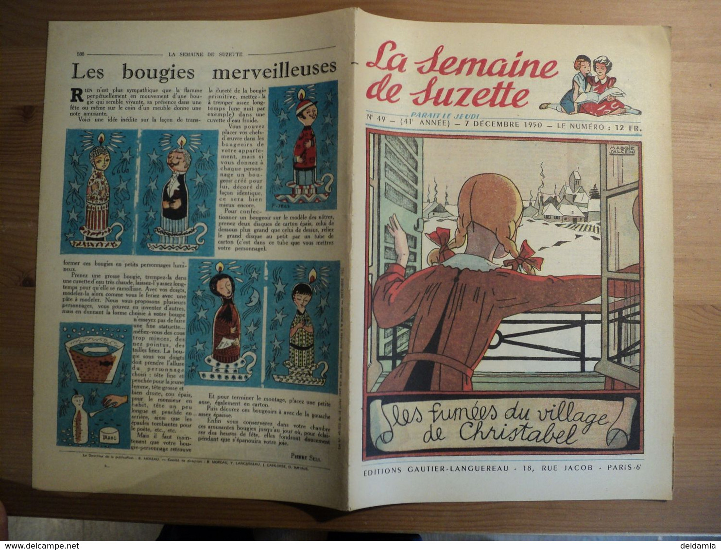 LA SEMAINE DE SUZETTE N°49 DU 7 DECEMBRE 1950. 1° PLAT DE MAGGIE SALCEDO  TANTE MIREILLE / SUZANNE DOUCHON PECH / DODY - La Semaine De Suzette