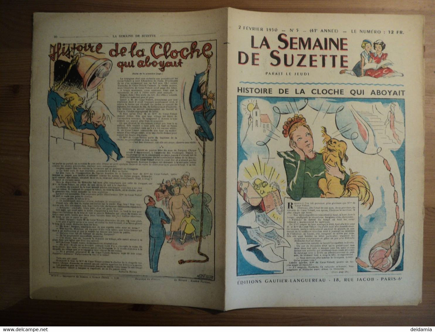 LA SEMAINE DE SUZETTE N°5 DU 2 FEVRIER 1950. 1° PLAT DE MARIE LOUISE PECOURT MA LOUISIANE / MANON IESSEL / HENRIETTE RO - La Semaine De Suzette