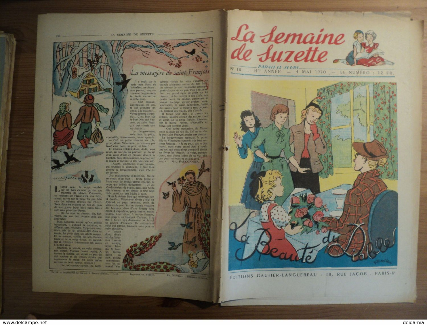 LA SEMAINE DE SUZETTE N°18 DU 4 MAI 1950. 1° PLAT DE FRANCOISE BERTIER GINETTE ASSELIN / B. DE RIVIERE / HENRIETTE ROBI - La Semaine De Suzette