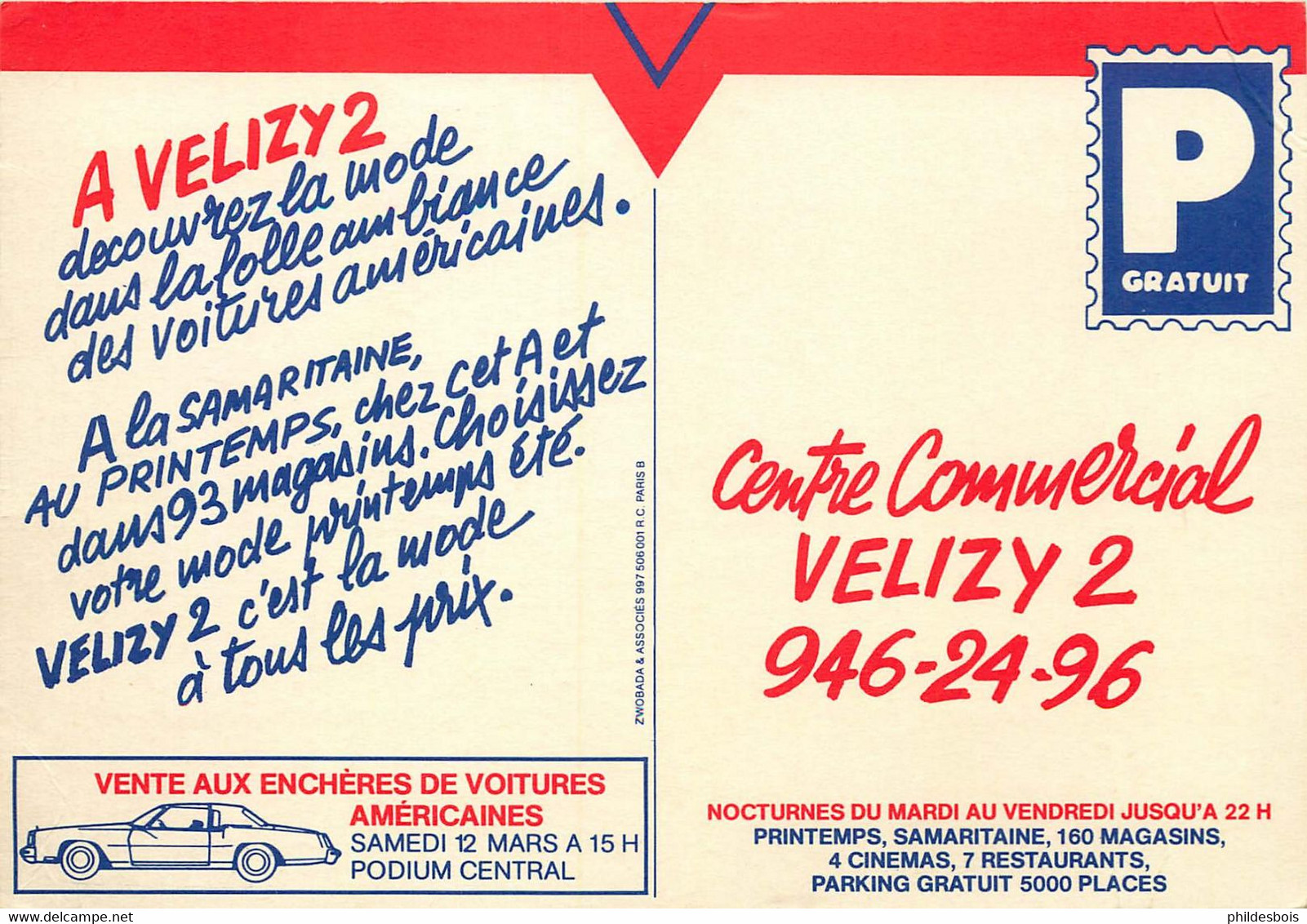 YVELINES  VELIZY  Centre Commercial VELIZY 2  La Mode  (carte Publicitaire ) - Velizy