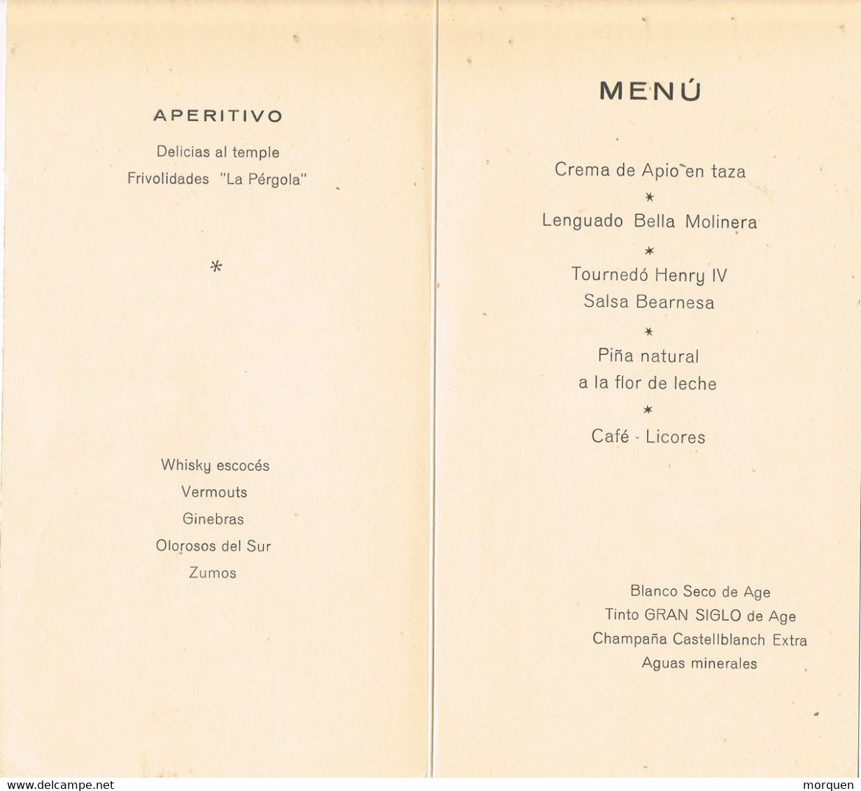 37731. Tarjeta Menu Cena BARCELONA 1975. Semana Gaudiniana. GAUDI Homenaje - Lettres & Documents