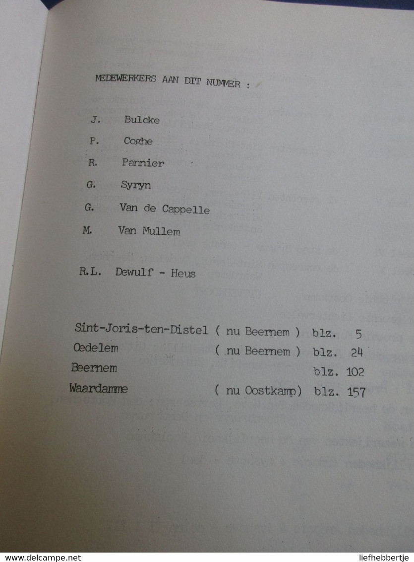 Volkstelling 1814 - Oedelem Beernem Waardamme Sint-Joris Ten Distel - Genealogie - Stamboom - Geschichte