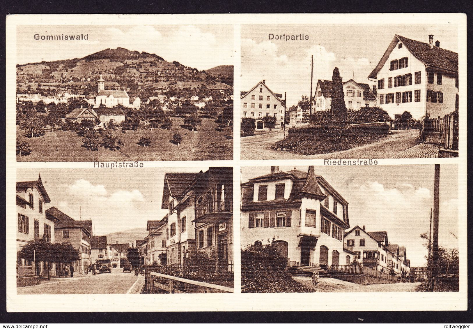 1931 Gelaufene AK Aus Gommiswald, 4 Bildrig, Nach St. Gallen. - Gommiswald