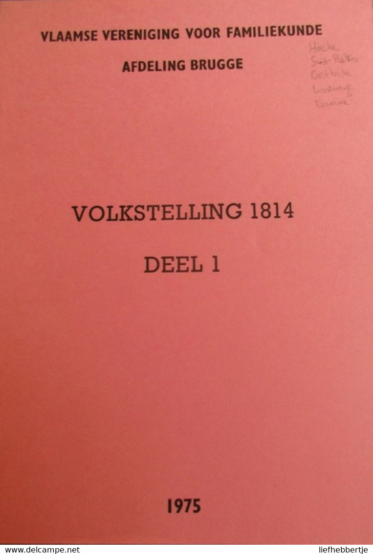 Volkstelling 1814 -  Hoeke Sint-Pieters Oostkerke Lissewege Damme - Storia