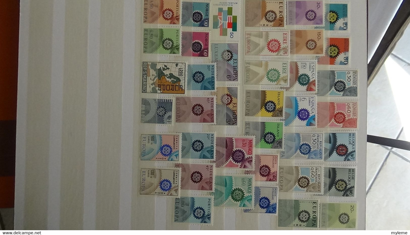 L19 Années EUROPA complètes ** de 1961 à 1972 et à compléter (manque peu de timbres) de 1973 à 1976.Côte 1774€.