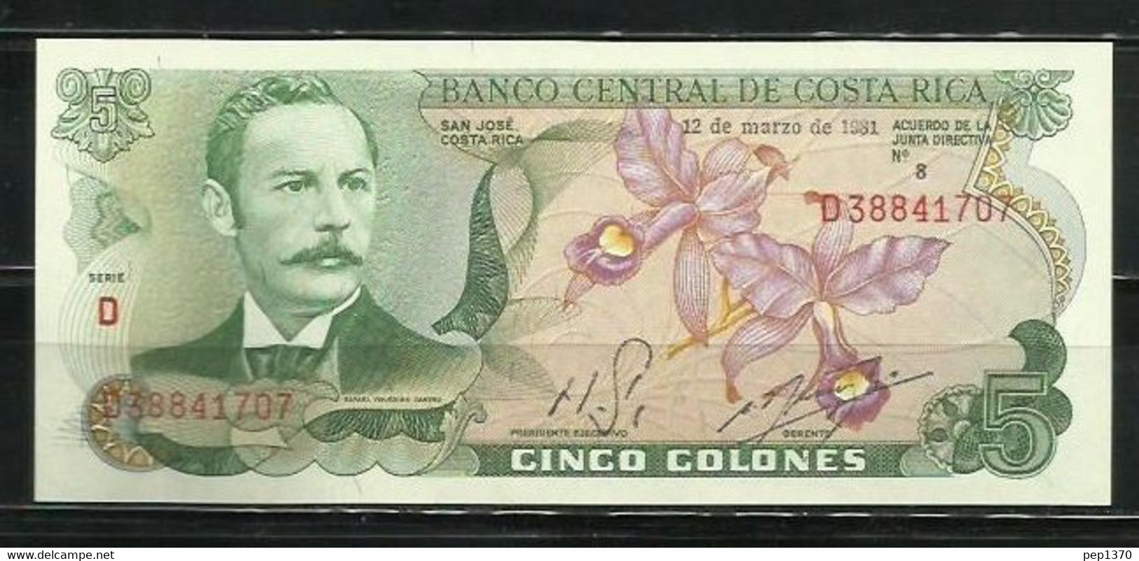 COSTA RICA - BILLETE DE 5 COLONES SIN CIRCULAR - Costa Rica