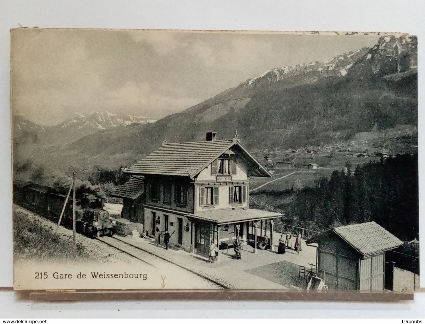 67 - GARE DE WEISSENBOURG - ANIMÉE - AVEC TRAIN - 1918 - Wissembourg