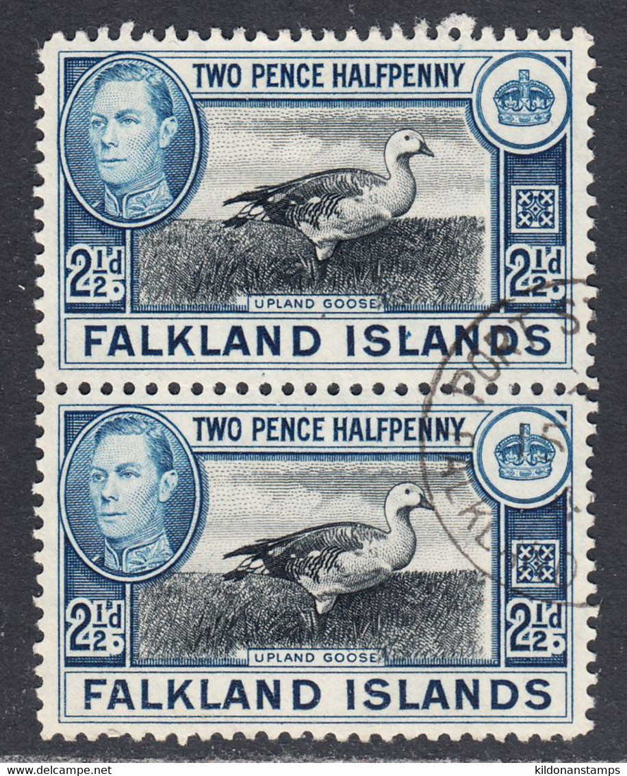 Falkland Islands 1938-50 Cancelled, Pair, Sc# ,SG 152 - Falkland Islands