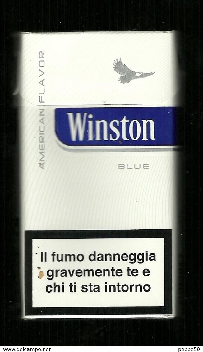 Tabacco Pacchetto Di Sigarette Italia - Winston Blue Da 20 Pezzi  N.3 - Tobacco-Tabac-Tabak-Tabaco - Etuis à Cigarettes Vides