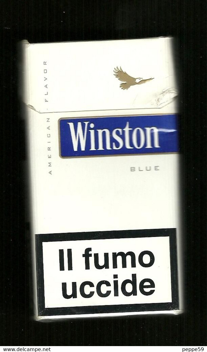 Tabacco Pacchetto Di Sigarette Italia - Winston Blue Da 20 Pezzi  N.2 - Tobacco-Tabac-Tabak-Tabaco - Etuis à Cigarettes Vides