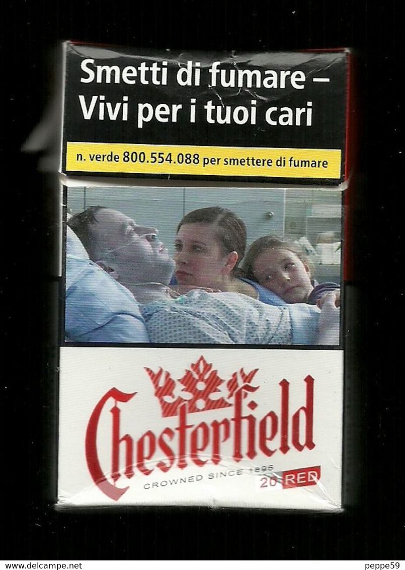 Tabacco Pacchetto Di Sigarette Italia - Chesterfield Red 5 Da 20 Pezzi - Tobacco-Tabac-Tabak-Tabaco - Etuis à Cigarettes Vides