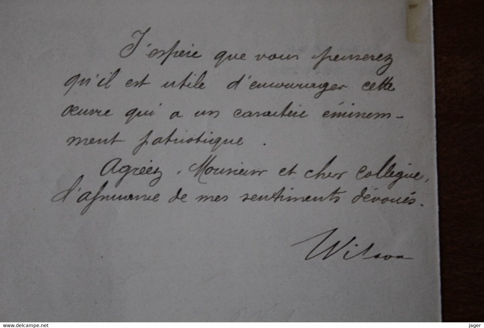 2 autographes a identifier sur des courriers concernant des médailles