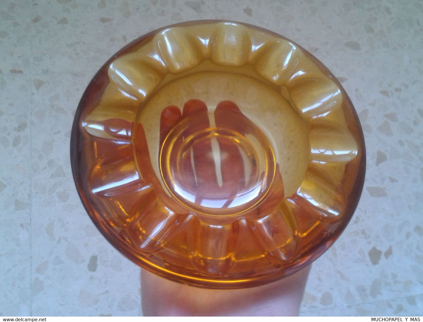 ANTIGUO PRECIOSO CENICERO OLD ASHTRAY CENDRIER VINTAGE EN CRISTAL MACIZO MUY PESADO AÑOS 1970 1980 VIDRIO.....VER FOTOS. - Verre