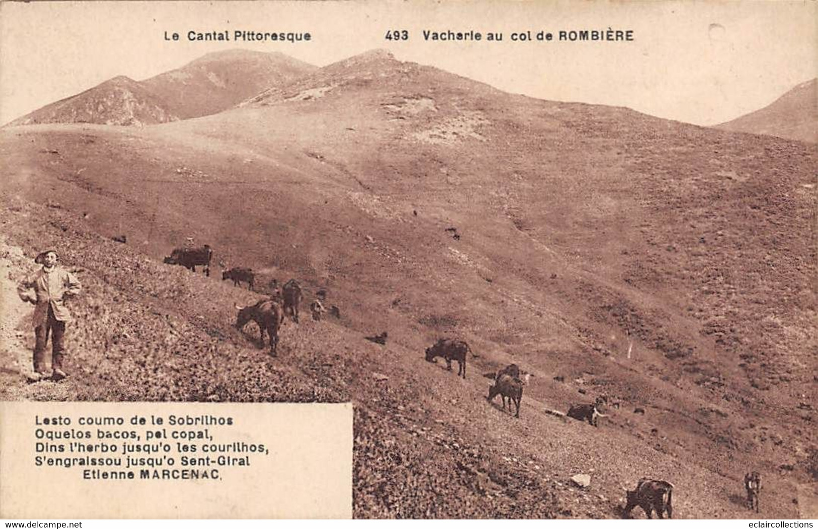 Col De La Rombière    15        Une Vacherie   . Poème De Marcenac        (voir Scan) - Andere & Zonder Classificatie