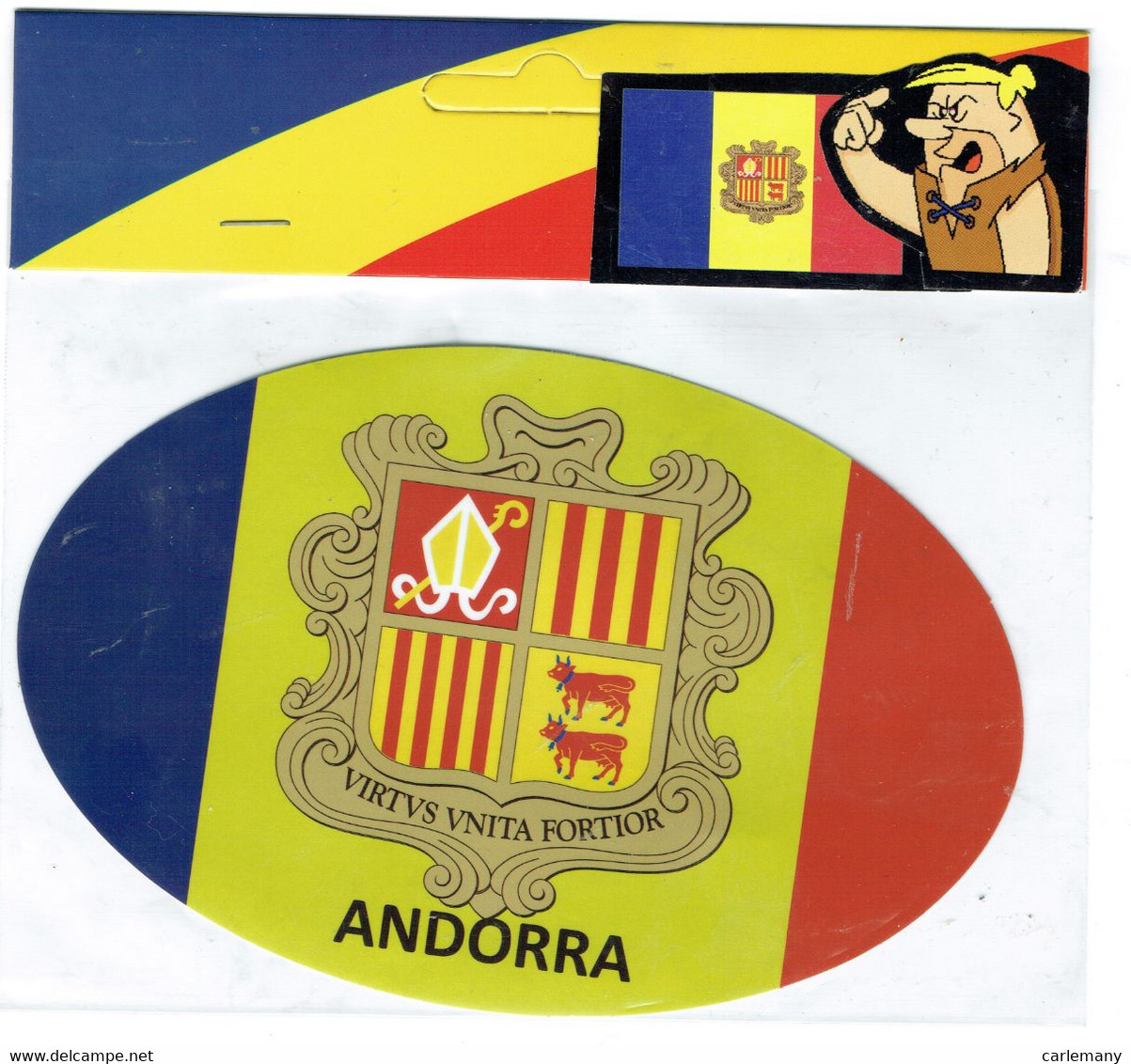 ADHESIVE ANDORRE  , STICKER 15X10 AUTO ANDORRA - Other & Unclassified