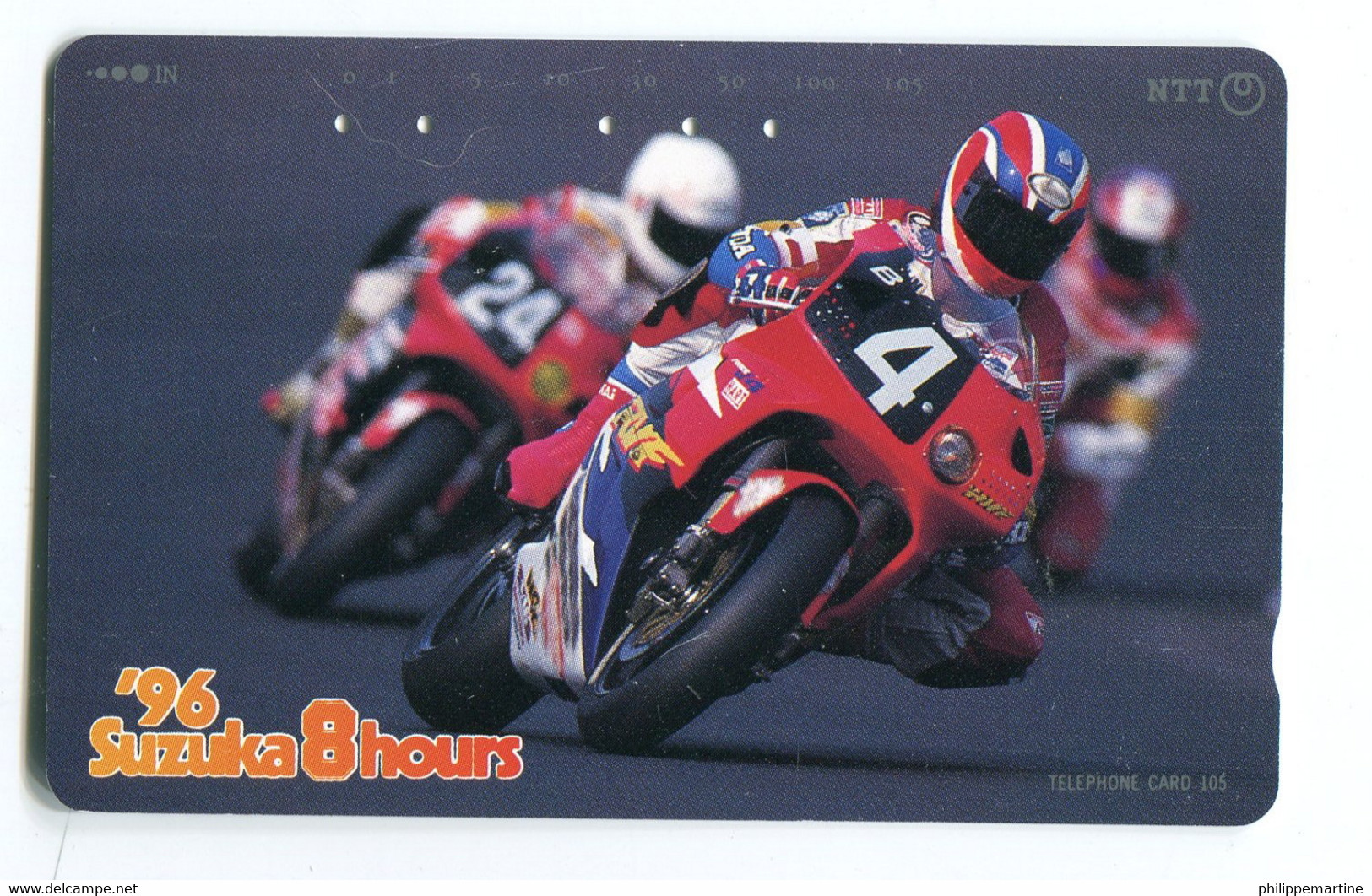 Télécarte NTT - Motos ( 8 Heures Suzuka 1996) - 291-298 - Motorräder