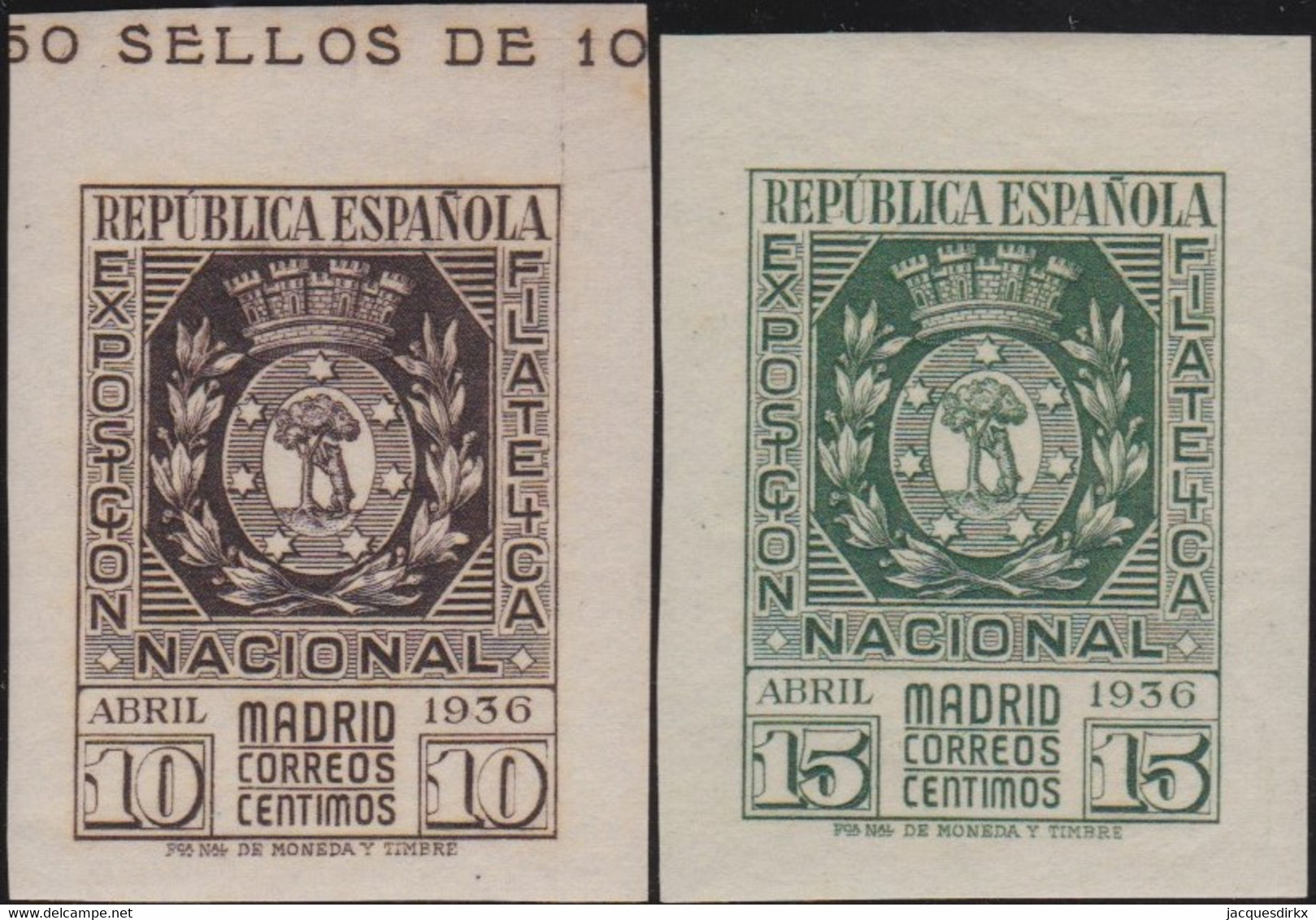 Espana     .    Y&T        .   555/556  (2 Scans)       .        *      .      Neuf Avec Gomme   .   /   .   Mint-hinged - Neufs