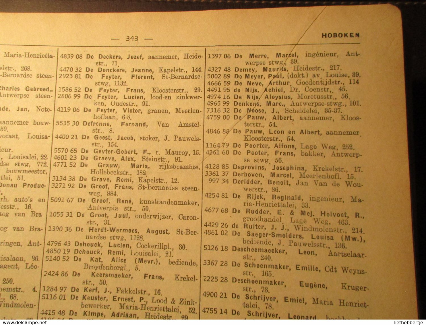 Listes des comptes de chèques postaux - Lijst der postcheckrekeningen - 1949 - 2 delen - adressenlijsten - genealogie