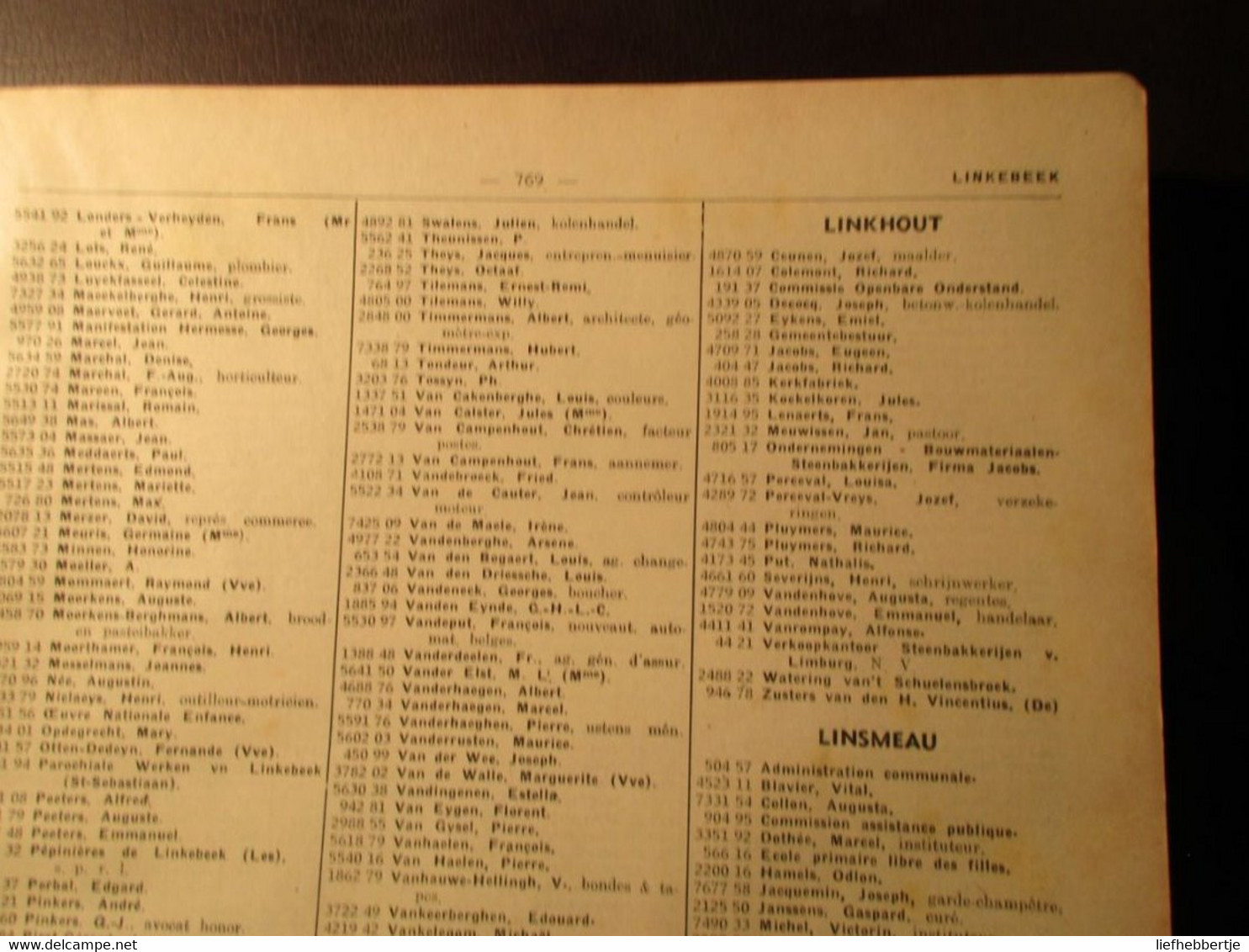 Listes des comptes de chèques postaux - Lijst der postcheckrekeningen - 1949 - 2 delen - adressenlijsten - genealogie