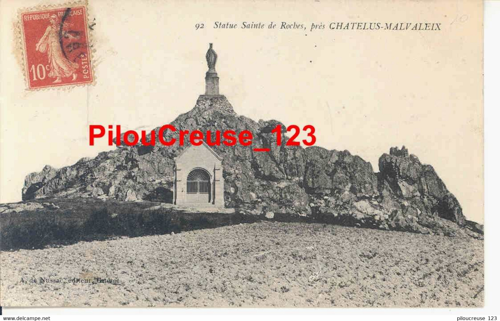 23 Creuse - CHATELUS MALVALEIX - " Statue Sainte De Roches " - Chatelus Malvaleix