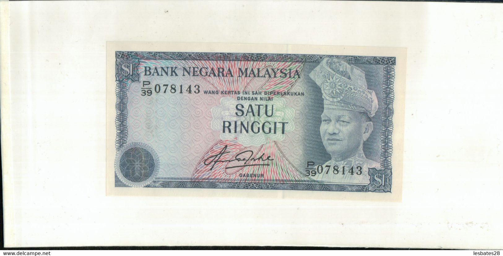 Banque De Malaaisie  Billet 1 Dollar * Satu Ringgit 1976  TTB  Sept 2020  Clas Noir 19 - Maleisië