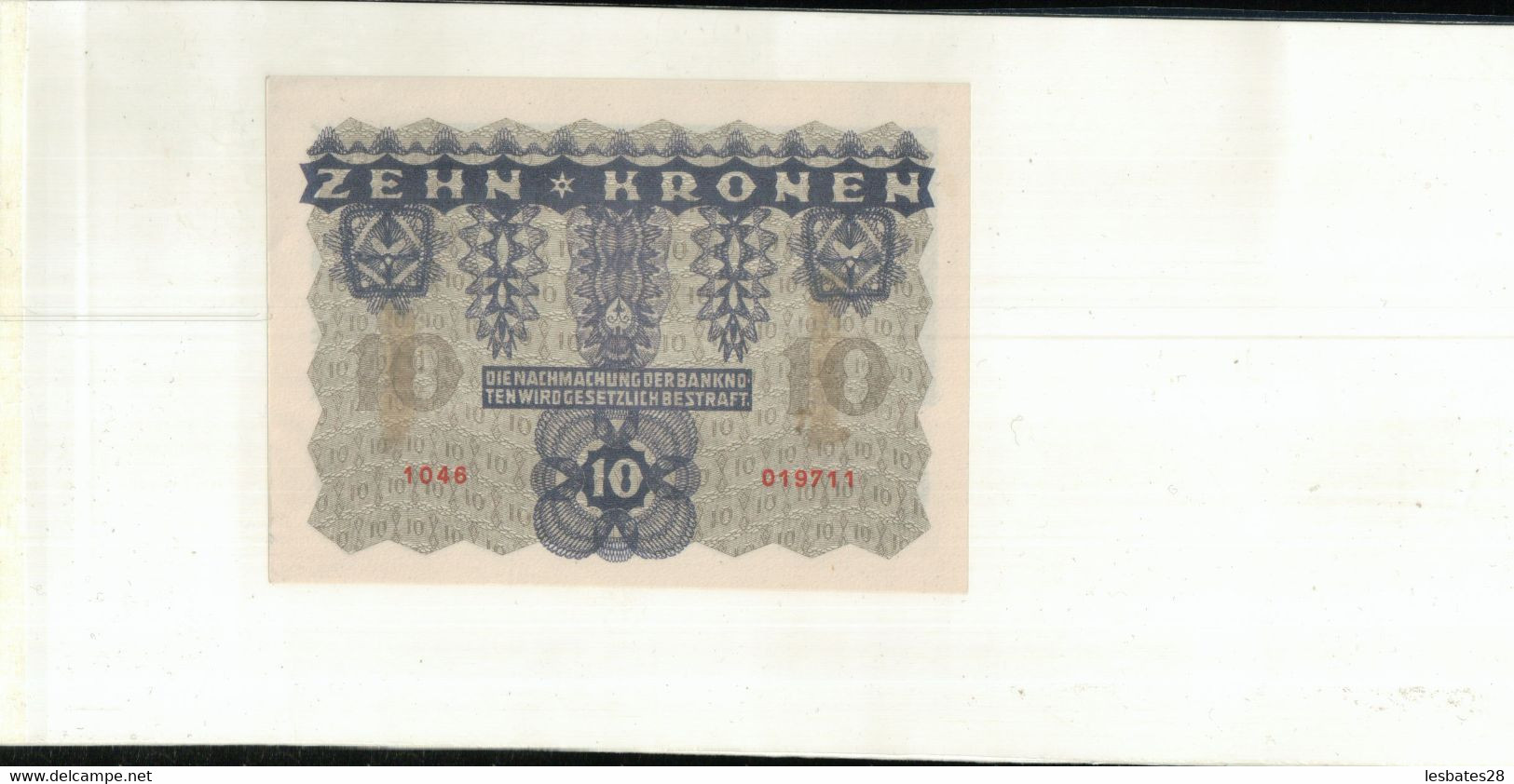 AUTRICHE - HONGRIE - 10 KRONEN - ZEHN KRONEN - 1922  TTB+  Sept 2020  Clas Noir 19 - Malaysia