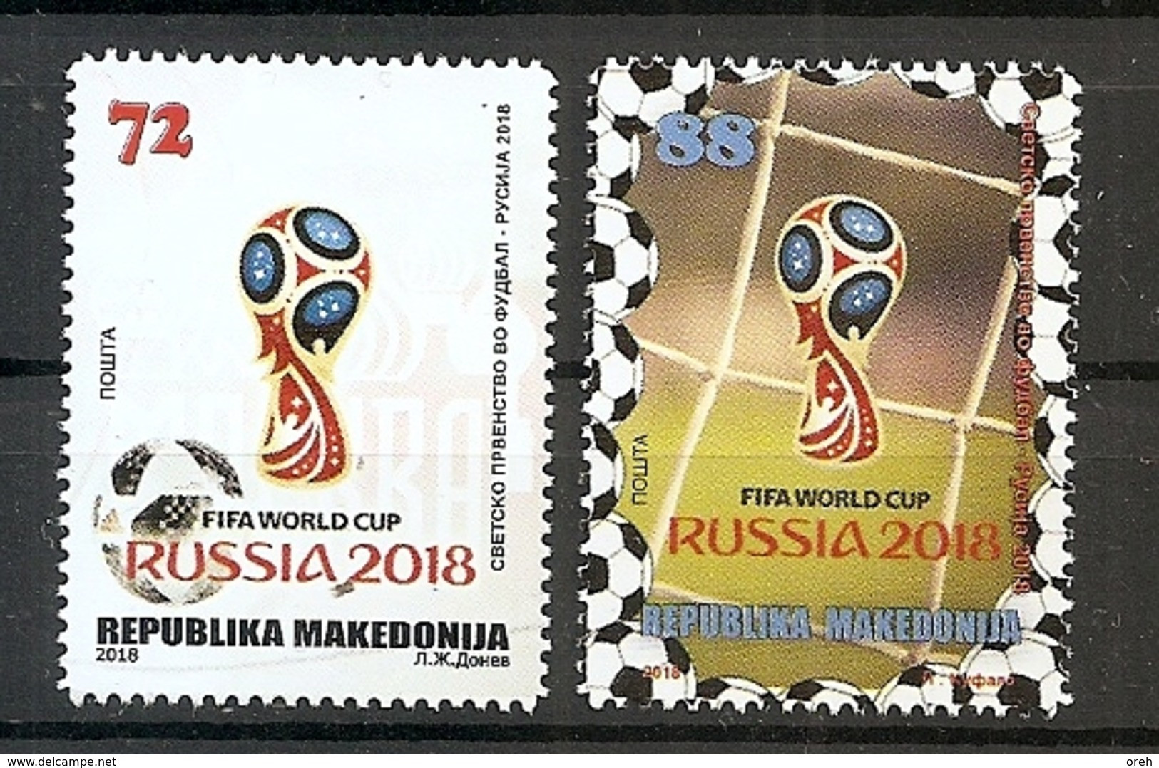 MACEDONIA 2018,WORLD CUP,RUSSIA,SOCCER,FOOTBALL,MNH - 2018 – Russia