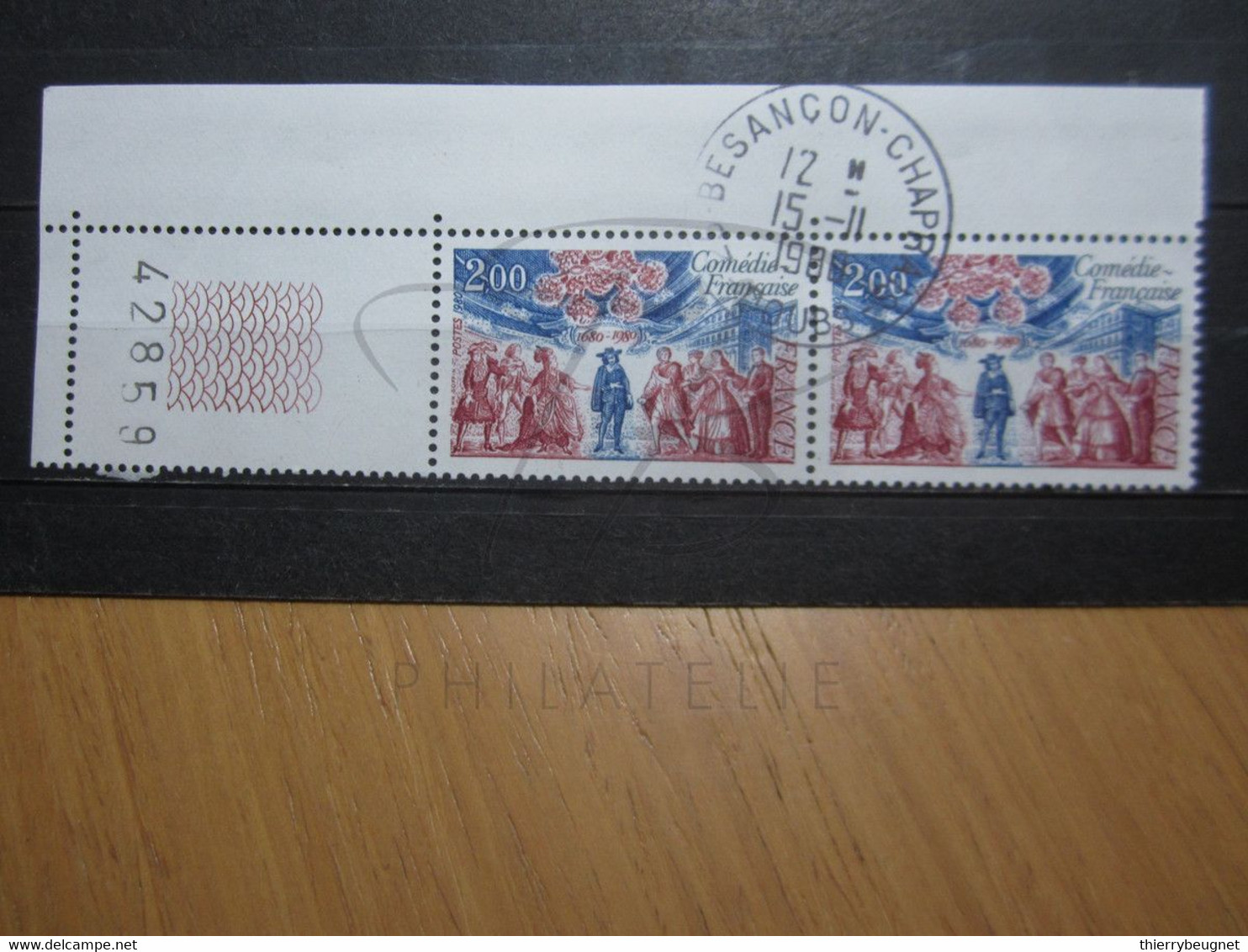 VEND BEAUX TIMBRES DE FRANCE N° 2106 EN PAIRE + BDF , OBLITERATION " BESANCON-CHAPRAIS " !!! - Otros & Sin Clasificación