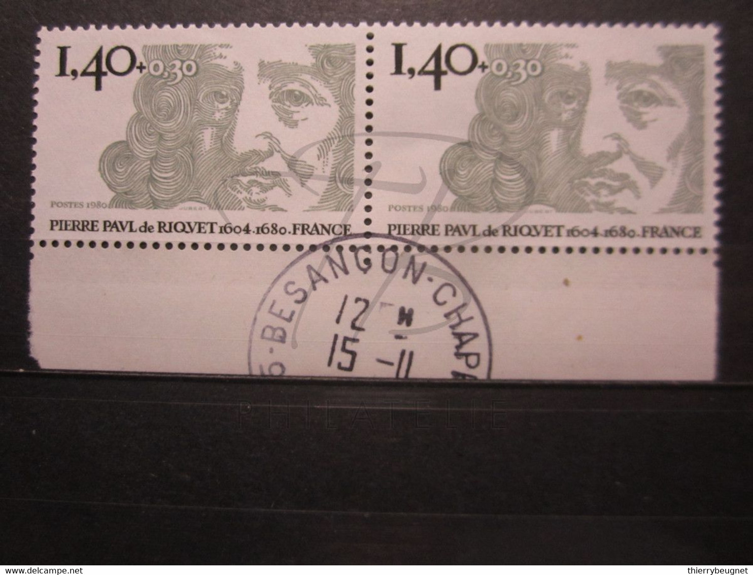 VEND BEAUX TIMBRES DE FRANCE N° 2100 EN PAIRE + BDF , OBLITERATION " BESANCON-CHAPRAIS " !!! - Other & Unclassified