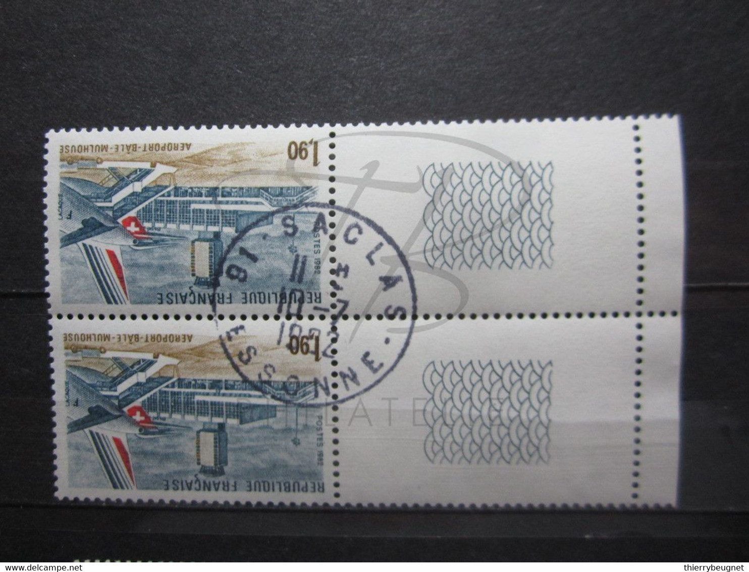 VEND BEAUX TIMBRES DE FRANCE N° 2203 EN PAIRE + BDF , OBLITERATION " SACLAS " !!! - Sonstige & Ohne Zuordnung