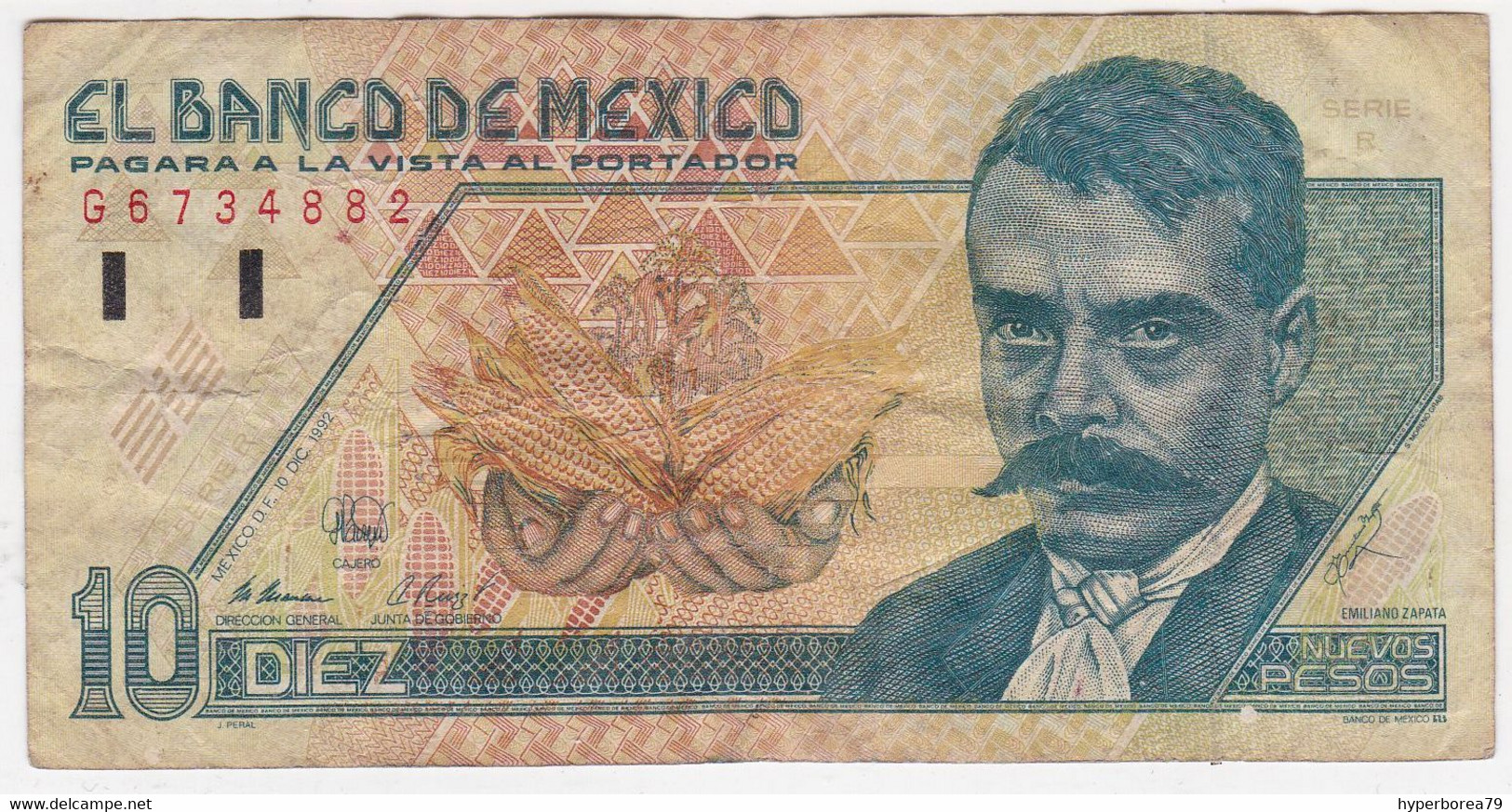 Mexico P 99 - 10 Nuevos Pesos 10.12.1992 - Fine+ - Mexico