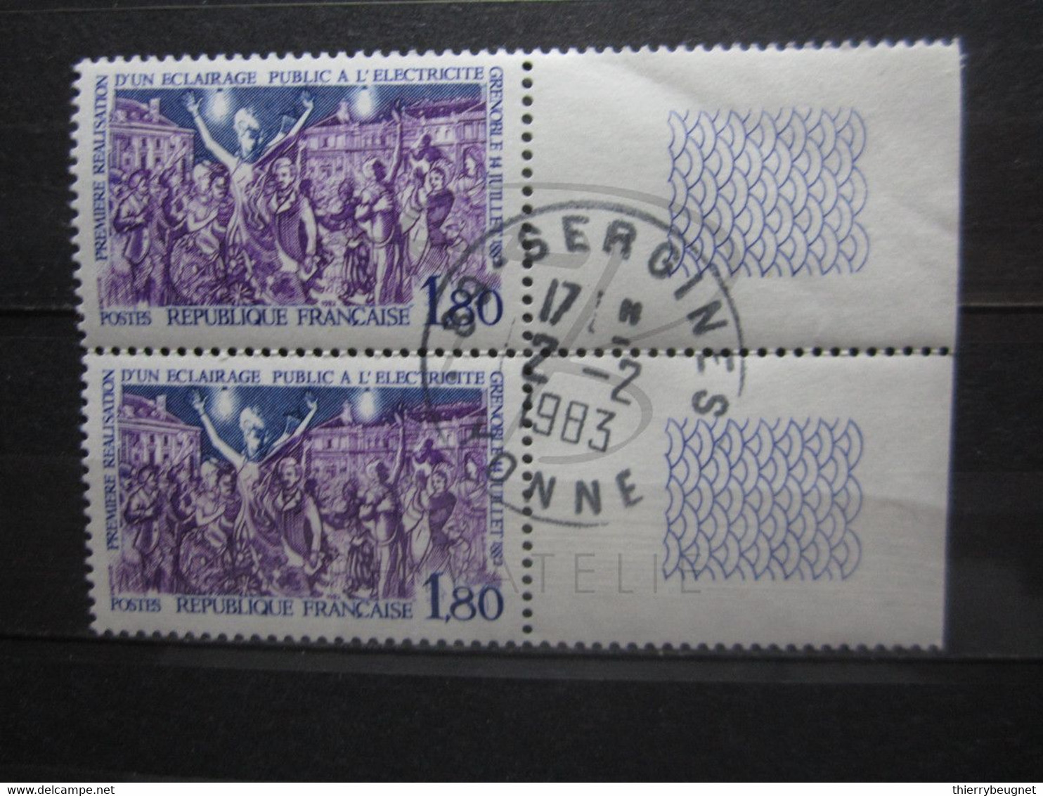 VEND BEAUX TIMBRES DE FRANCE N° 2224 EN PAIRE + BDF , OBLITERATION " SERGINES " !!! - Altri & Non Classificati