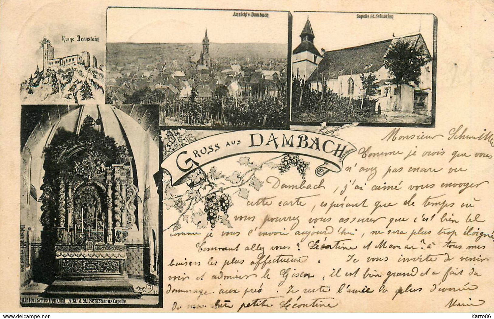 Gruss Aus Dambach * 1904 * 3 Vues - Dambach-la-ville