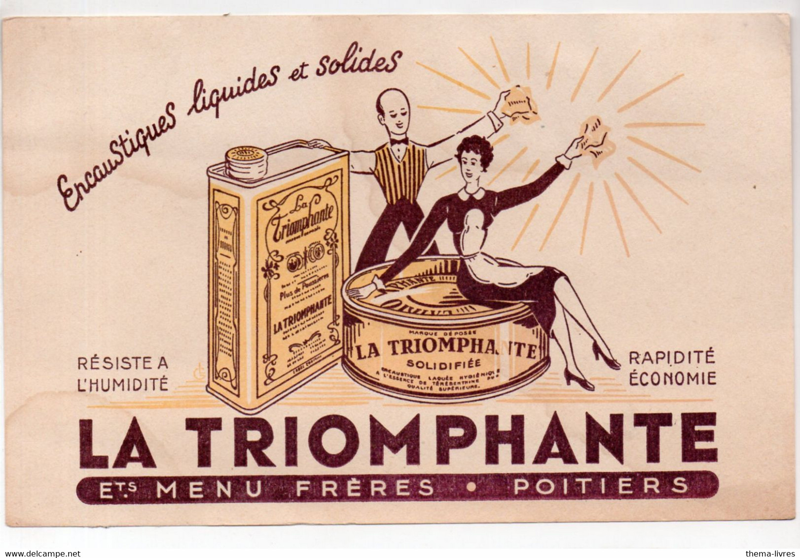 Buvard LA TRIOMPHANTE Encaustique  (M0740) - Produits Ménagers