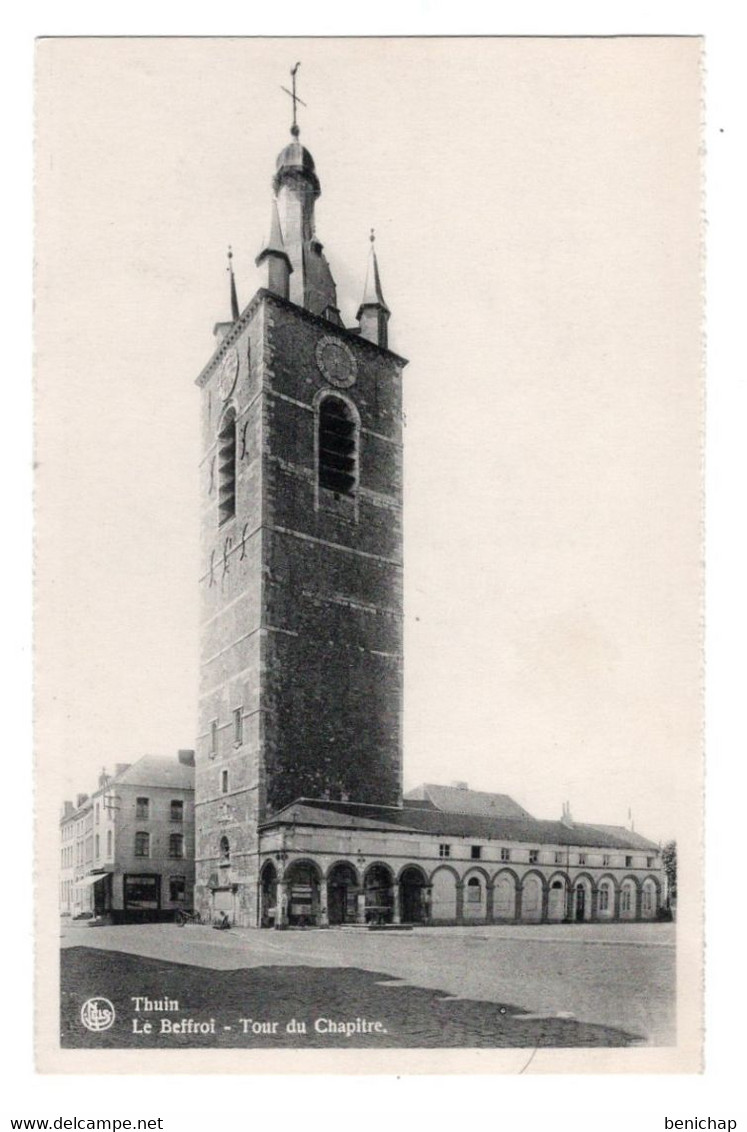 CPA  NELS  G.Haumont Librairie - Papeterie - THUIN - Le Beffroi - Tour Du Chapitre - Thuin