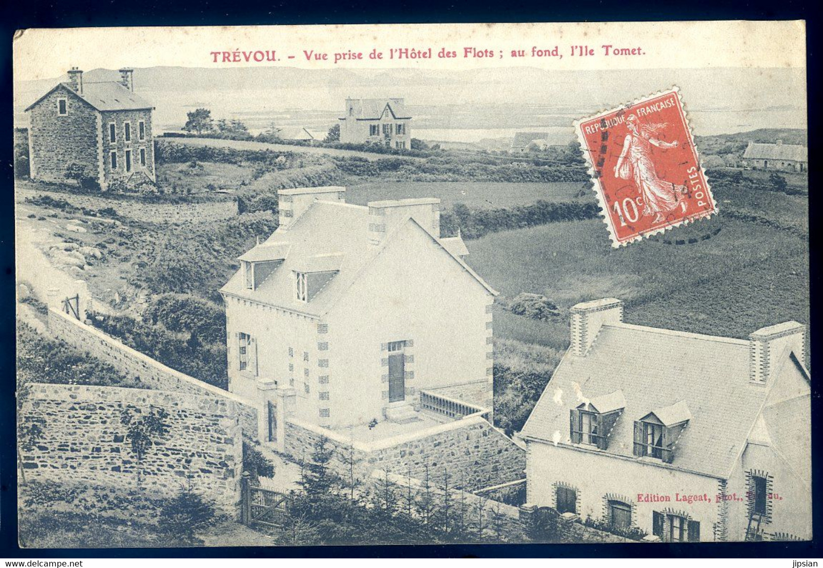 Cpa Du 22 Trévou Vue Prise De L' Hôtel Des Flots Au Fond , L' Ile Tomet -- Trévoux Penvénan    SE20-2 - Penvénan