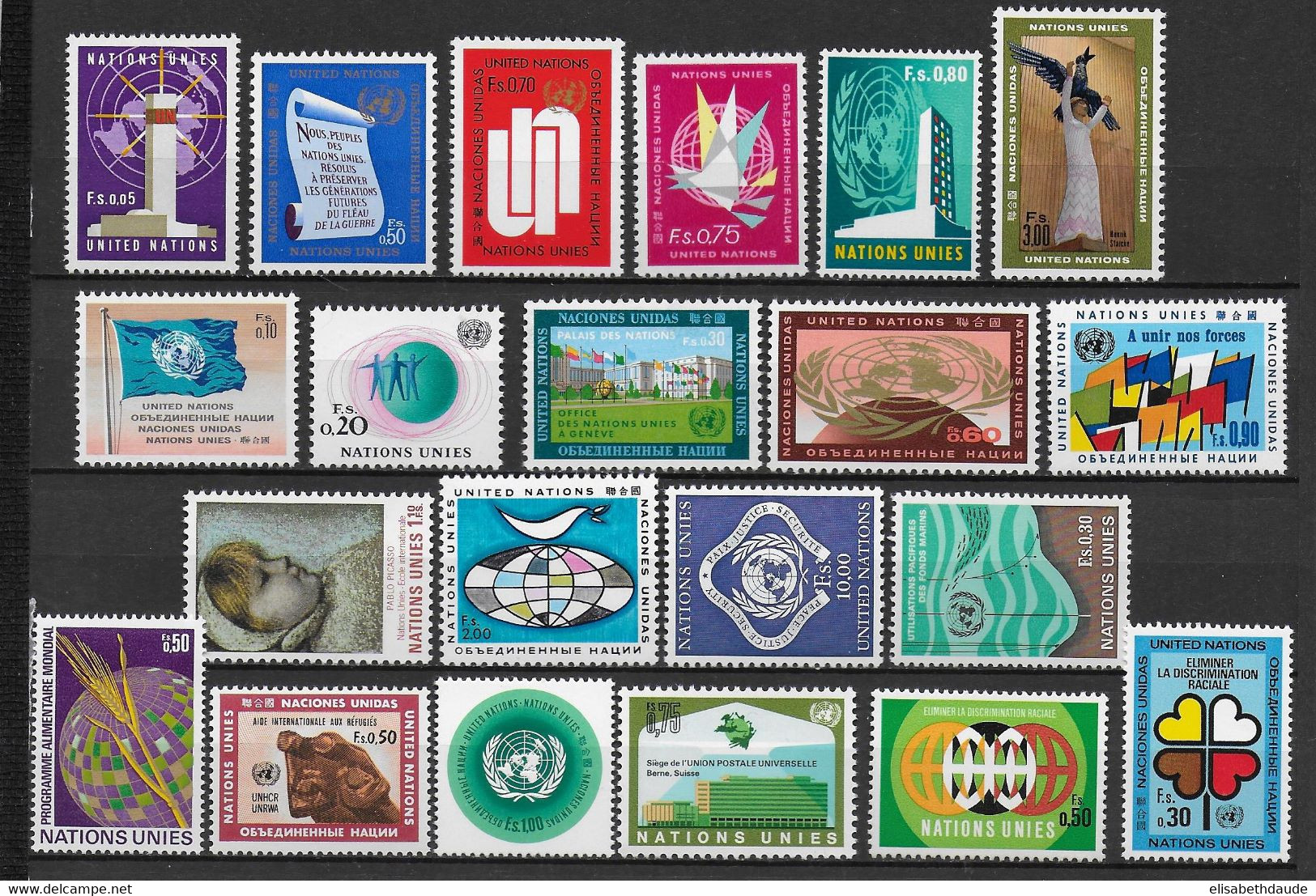 NATIONS UNIES / ONU - GENEVE - ANNEES COMPLETES 1969/1971 ** MNH - COTE = 40.5 EUR - Neufs