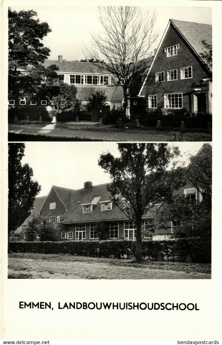 Nederland, EMMEN, Landbouwhuishoudschool (1950s) Ansichtkaart - Emmen