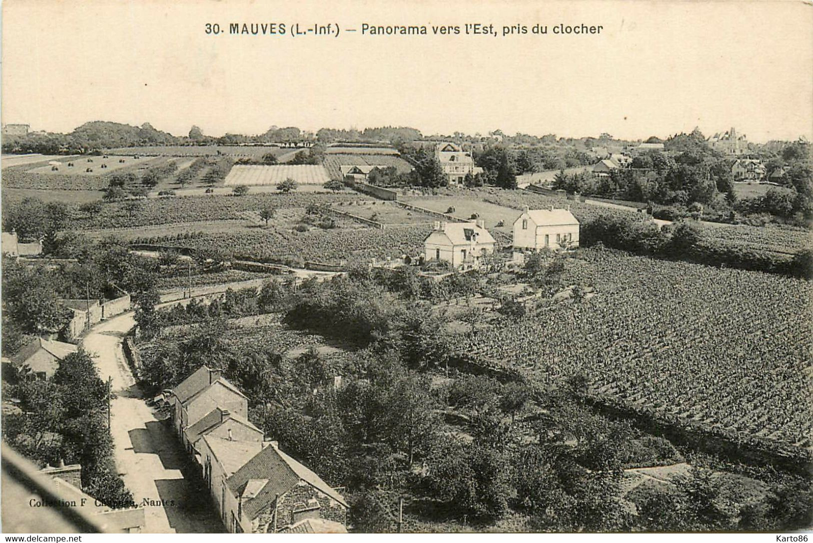 Mauves * Panorama Vers L'est Pris Du Clocher * Route - Mauves-sur-Loire