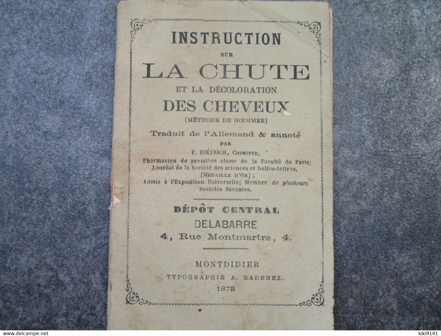 Instruction Sur La Chute Et La Décoloration Des CHEVEUX (48 Pages) - Boeken