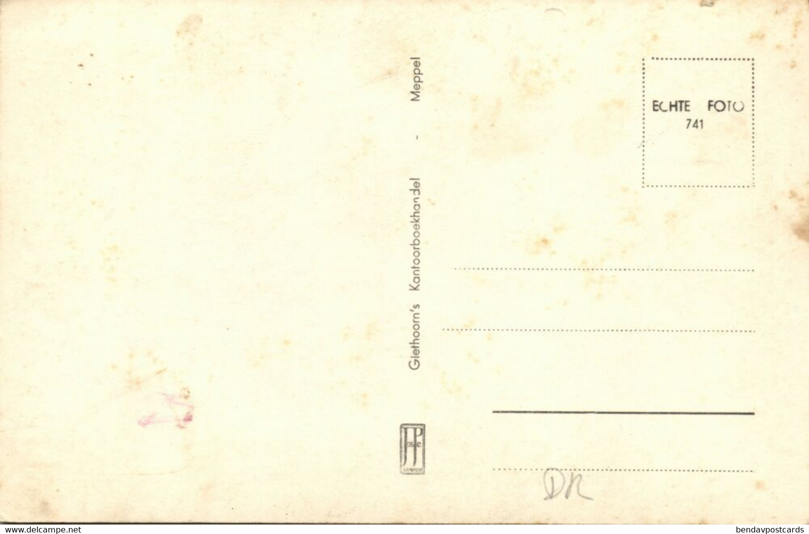 Nederland, MEPPEL, Openbare U.L.O.-School (1940s) Ansichtkaart - Meppel