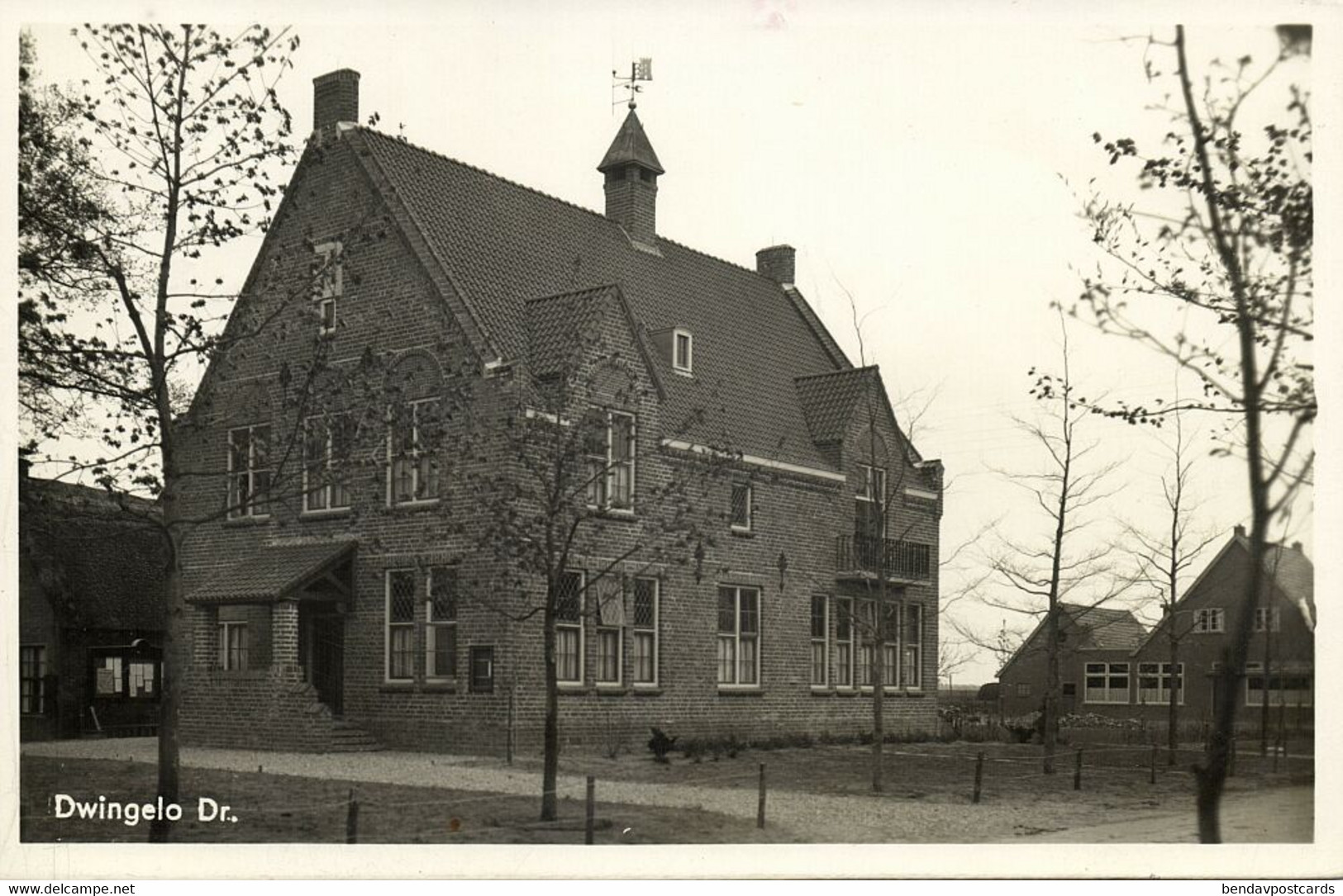 Nederland, DWINGELO, Gemeentehuis (1940) Ansichtkaart - Dwingeloo