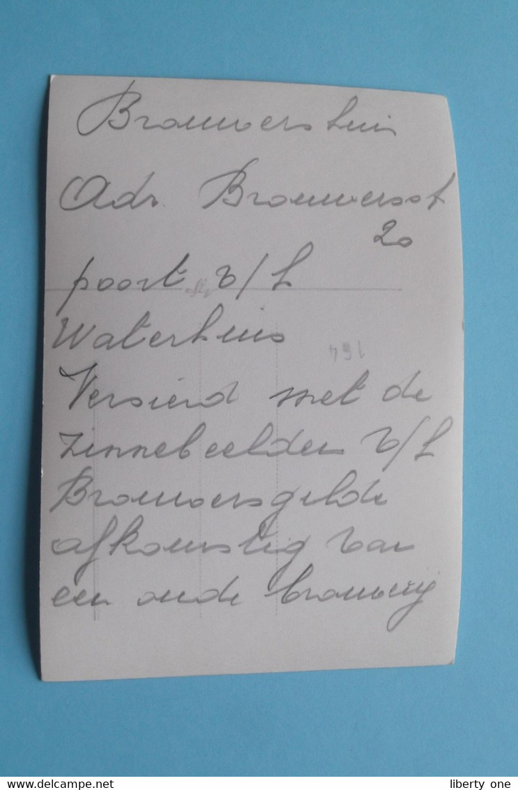 DEUR / POORT > Waterhuis Brouwershuis Brouwersstr 20 > ANTWERPEN ( Form. 12,5 X 9 Cm.) > Zie 2de Foto Beschrijving ! - Gegenstände