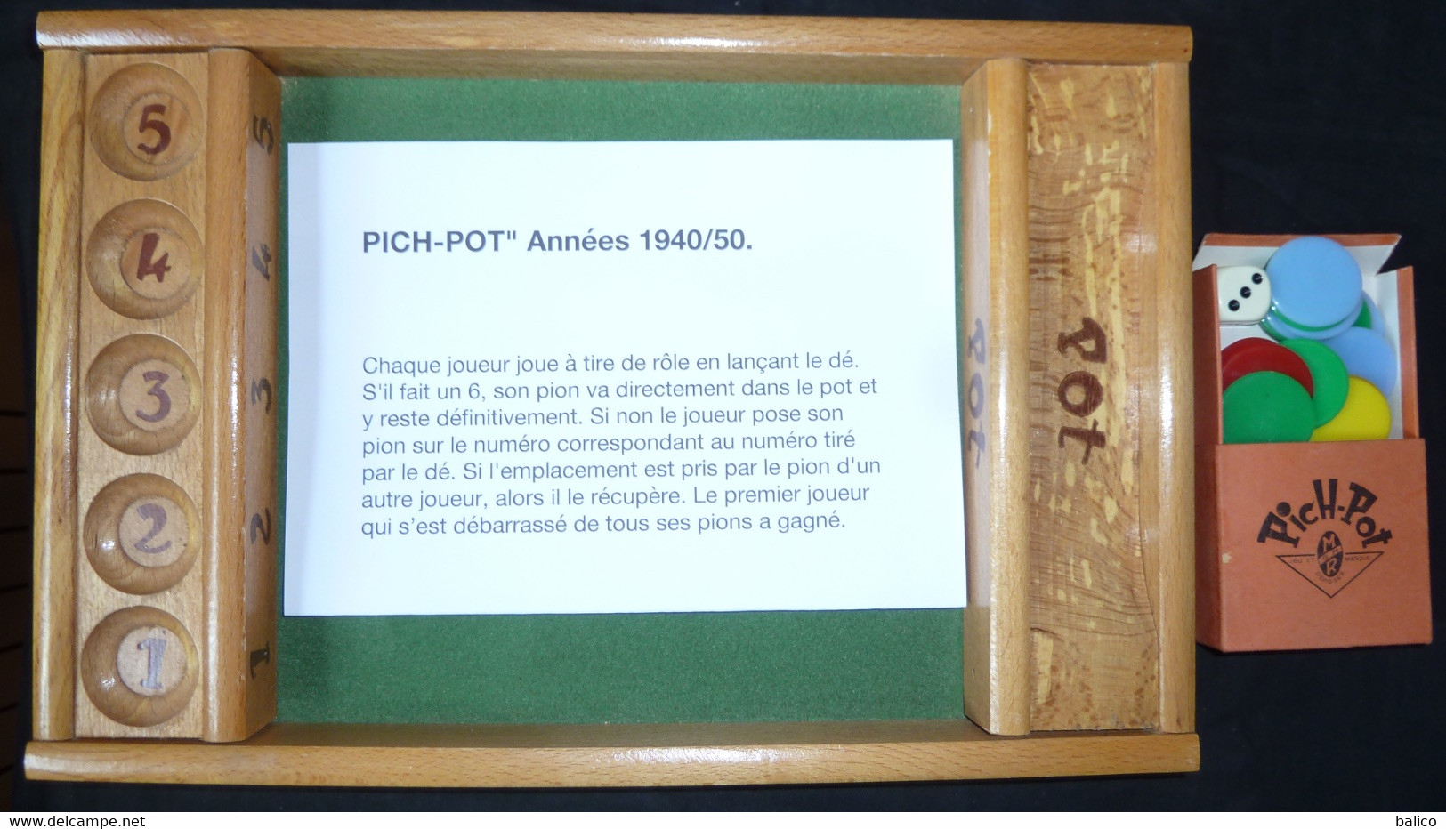 PICH POT - Ancien Jeu 1940/50 En BOIS - Vintage Un Des Jeux Rare - Other & Unclassified